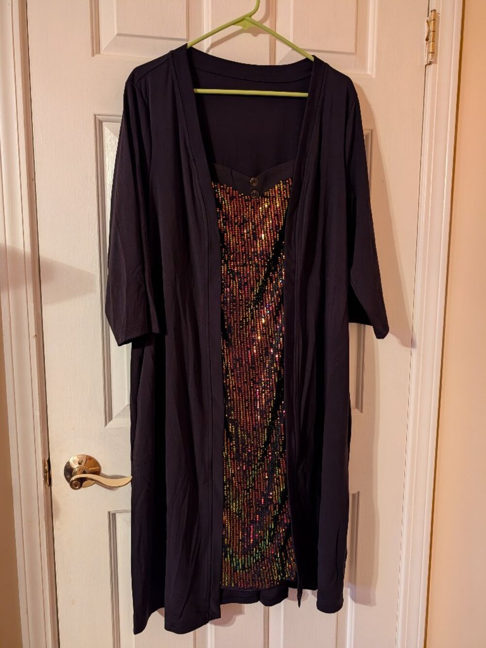 One Piece Sequin Dress and Faux Jacket ~ 3X